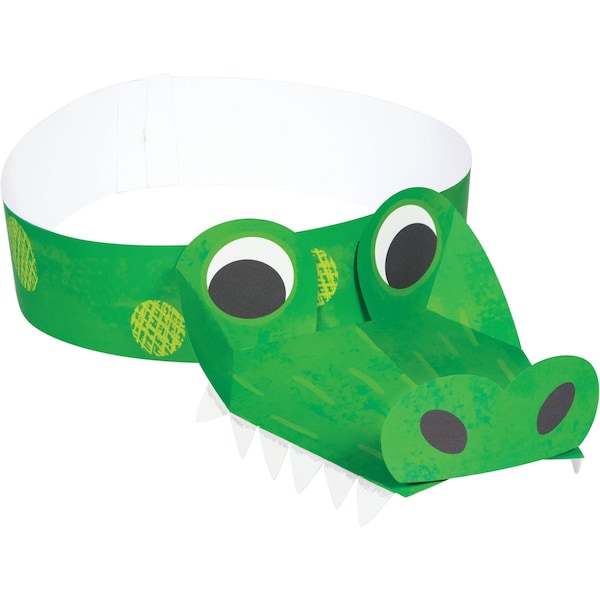 Creative Converting Alligator Birthday Party Paper Headband, 22.5"x2", 48PK 350522